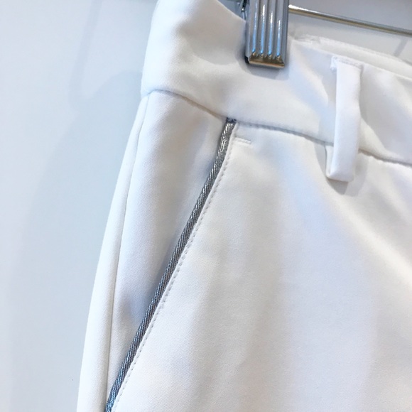 Winter White dress pant with silver pocket trim - Picture 3 of 8